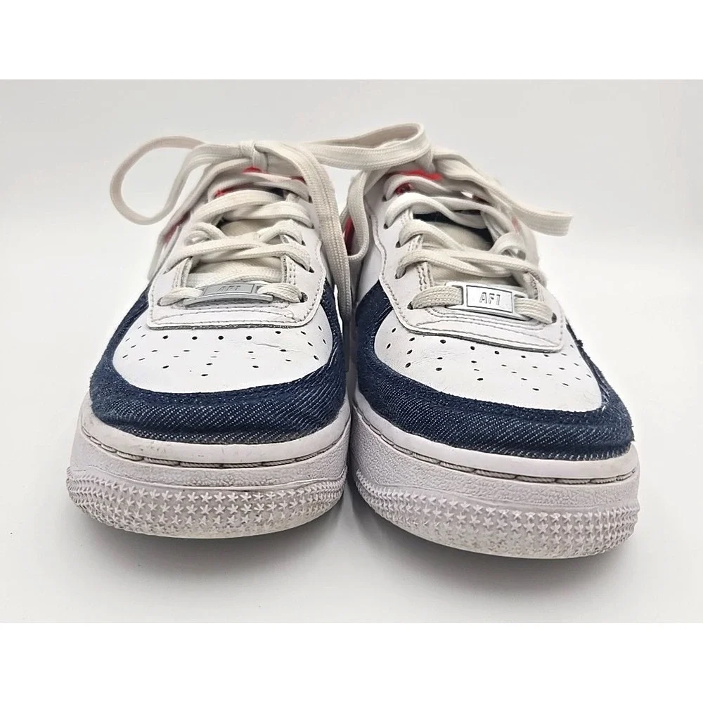 NIKE AIR FORCE‎ 1 LOW LV8 GS DENIM BOY'S WALKING SHOES SIZE 4Y DJ5180 Womens 5.5
